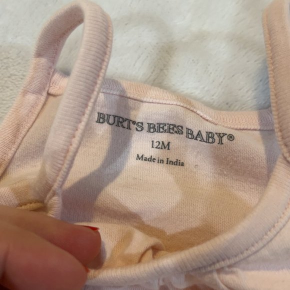 New Burts Bees Baby Pinke Tank Top - One Piece Size 9-12 Months! - Picture 5 of 5